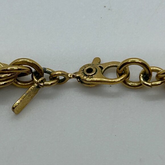 Vintage Monet 36" Rope Chain Necklace Gold-Tone Early Lobster Clasp Statement - Picture 11 of 16